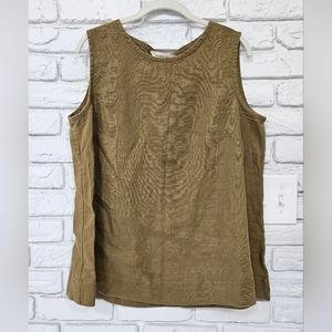 Elizabeth Suzann NWOT Petra Tank in Olive Midweight Linen (sz L)